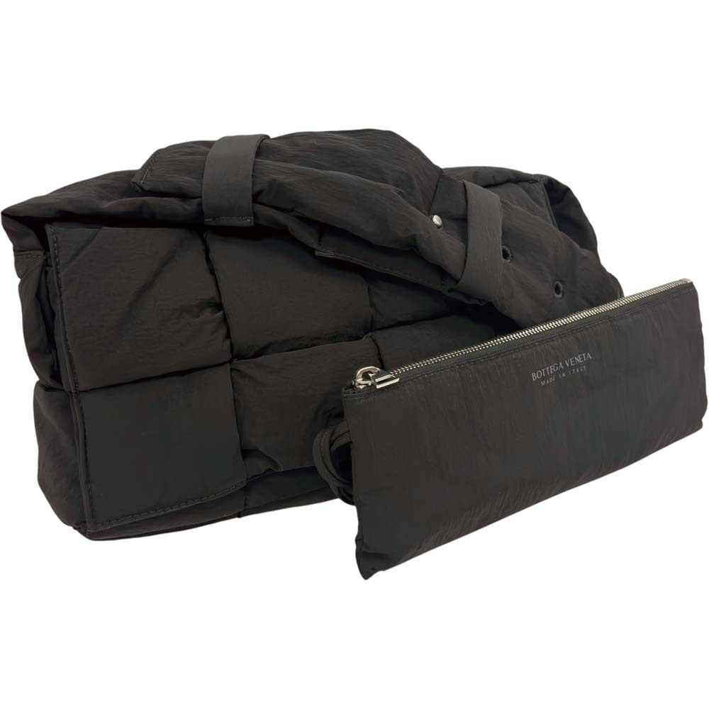 Bottega Veneta Padded Tech Cassette Black Shoulder Bag on